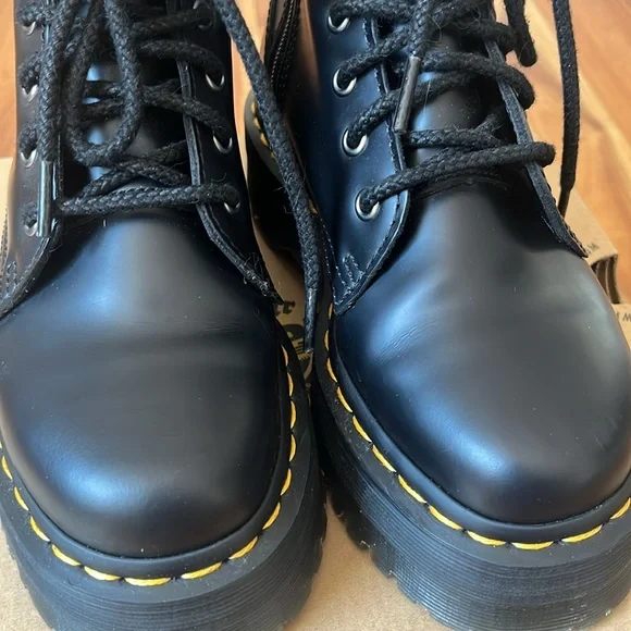 Dr Martens Black Jadon Platform Boots - Picture 5 of 9